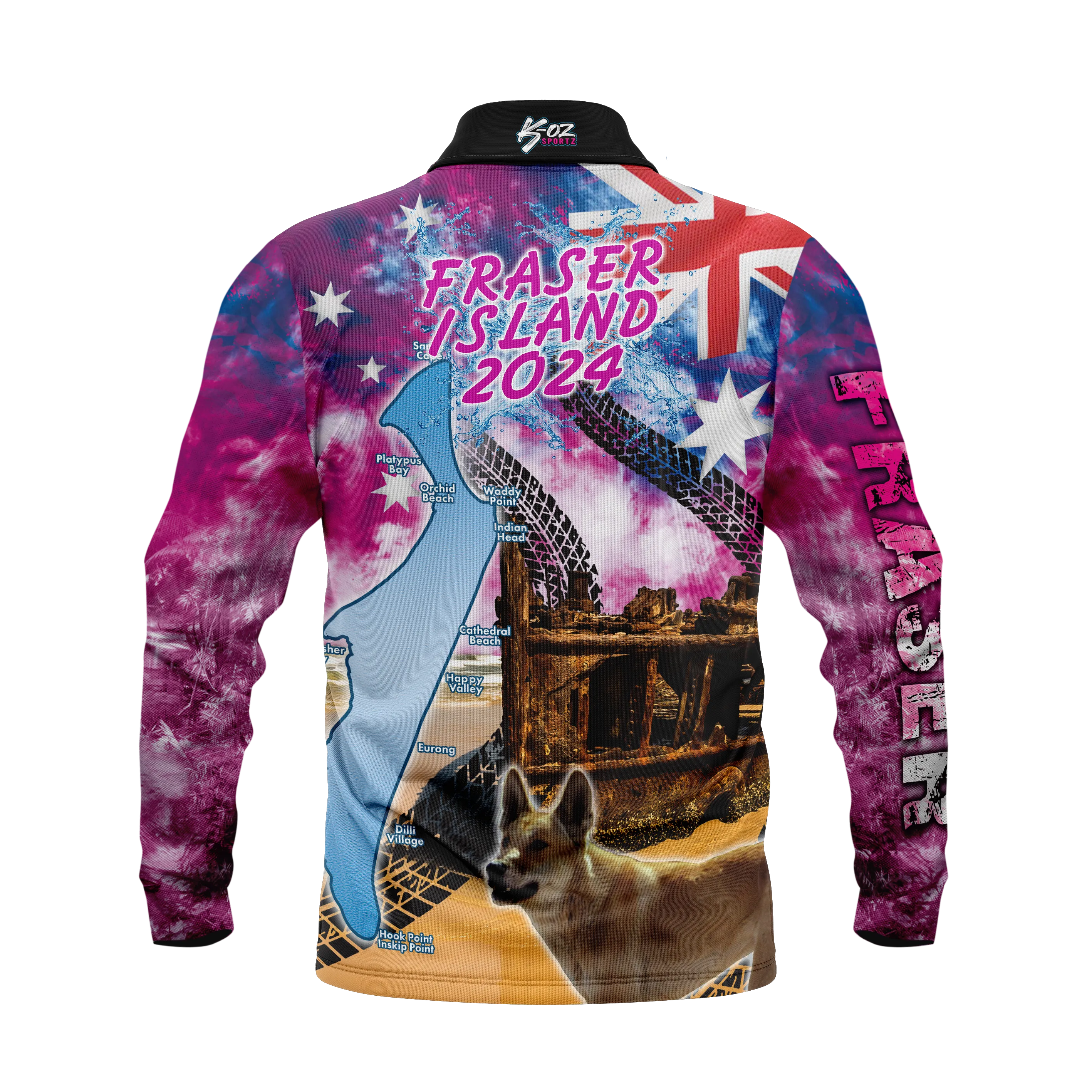 K'gari 2024 Pink Polo Shirts