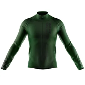 Khaki Green Long Sleeve Aero Cycling Jersey