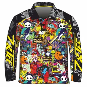 Kids | Graffiti Yellow Fishing Shirt