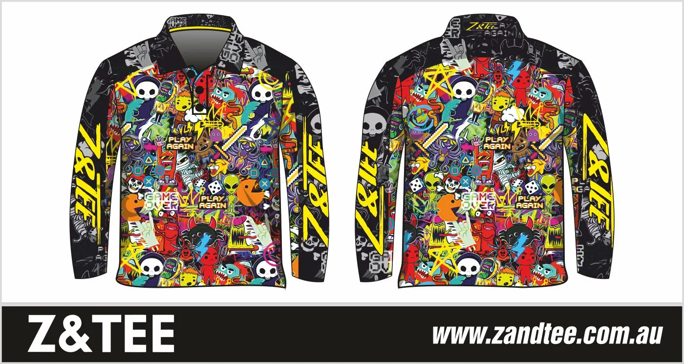 Kids | Graffiti Yellow Fishing Shirt