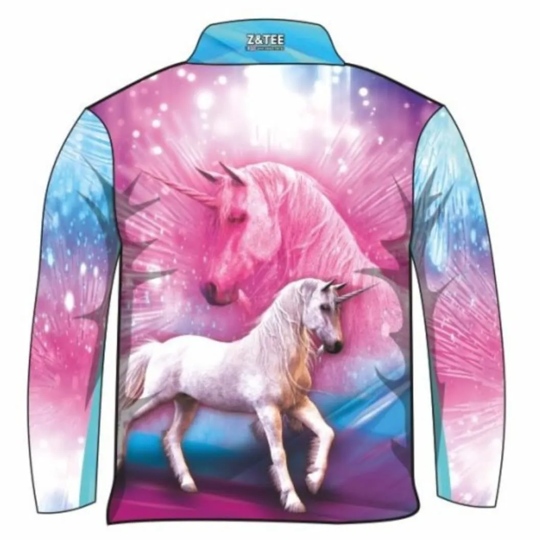 Kids | Unicorns are Real Pink Fishing Shirt