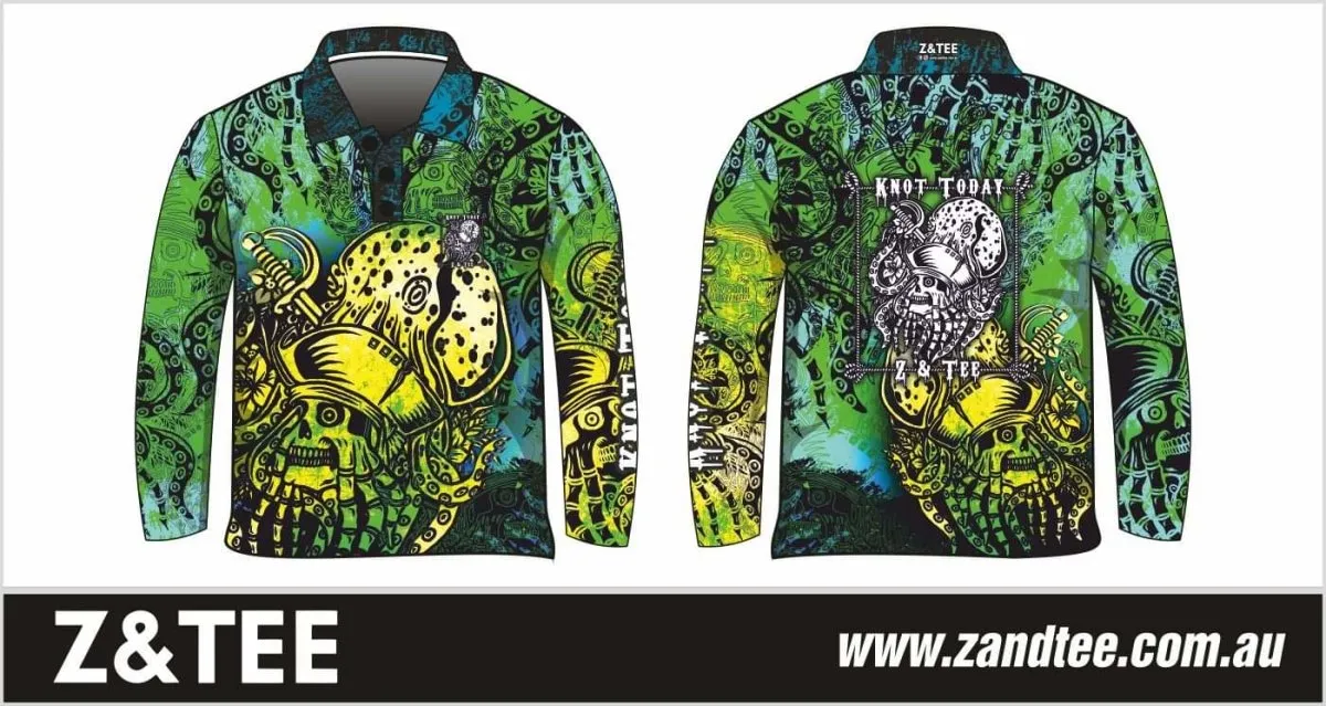 Knot Today | Green Yellow Kraken Fishing Shirt ★Pre-Order★