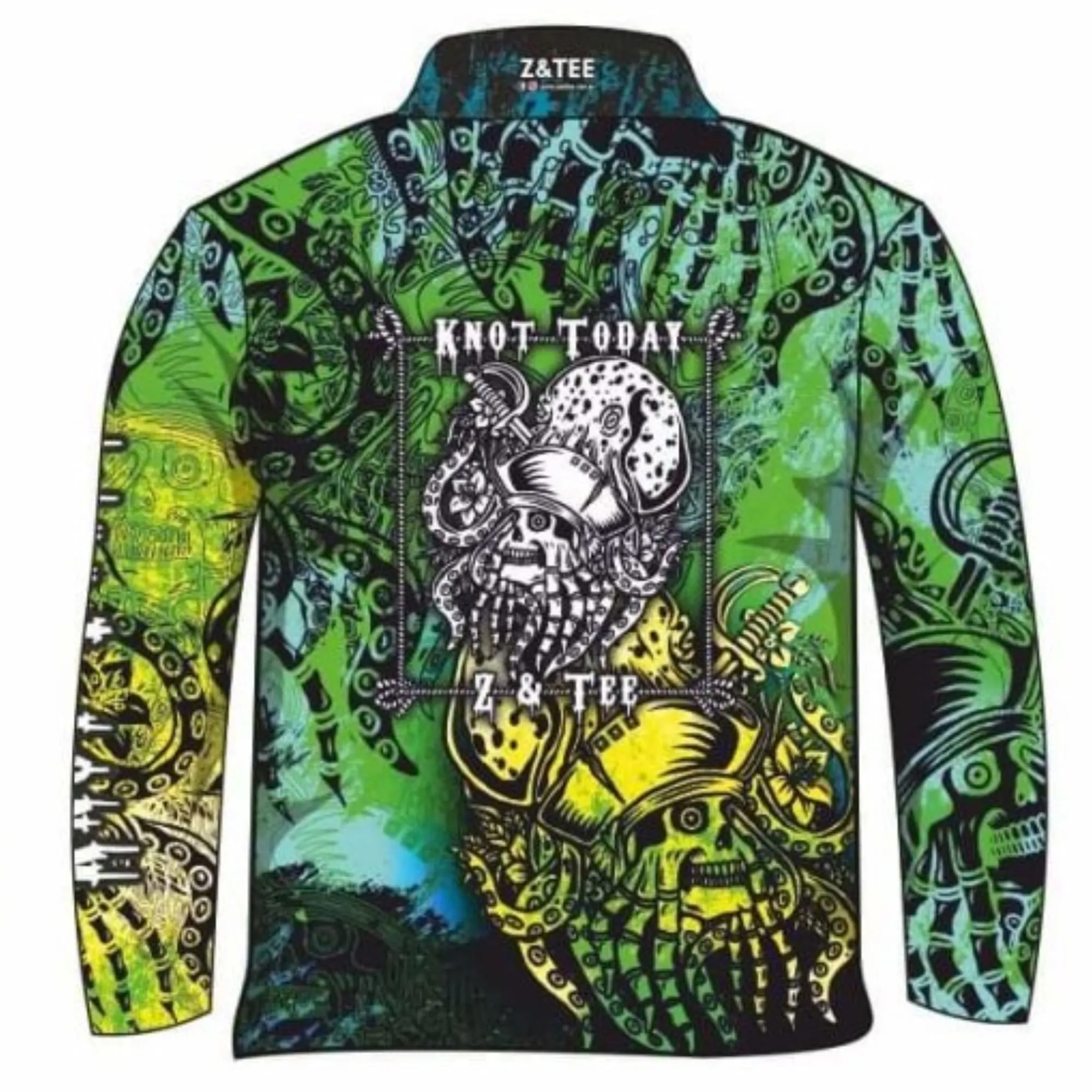 Knot Today | Green Yellow Kraken Fishing Shirt ★Pre-Order★