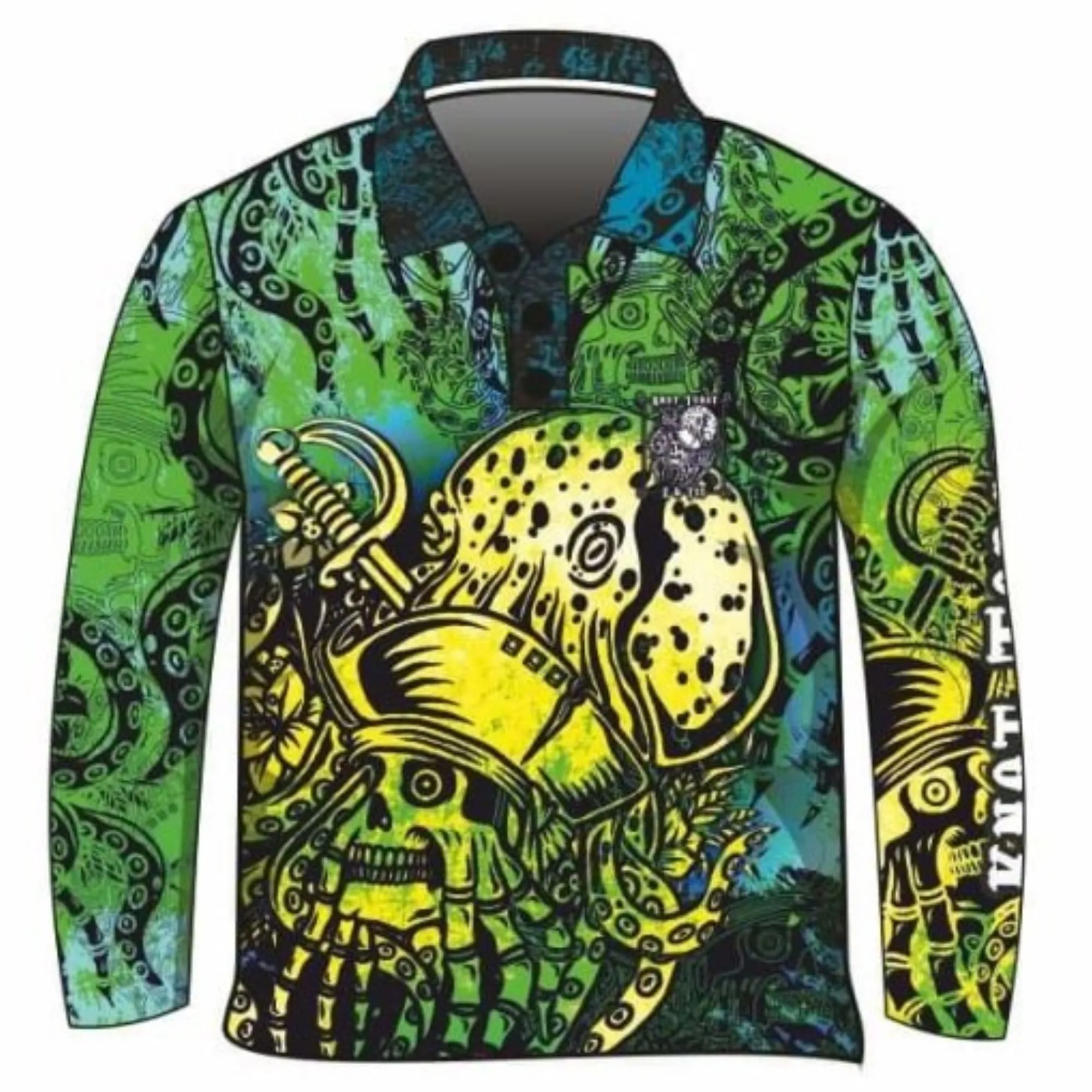 Knot Today | Green Yellow Kraken Fishing Shirt ★Pre-Order★