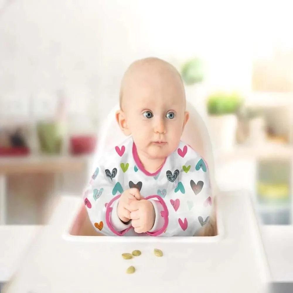 Kushies Cleanbib with Sleeves  | Size 6-12m