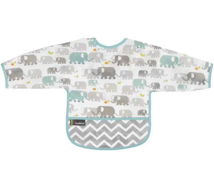 Kushies Cleanbib with Sleeves  | Size 6-12m