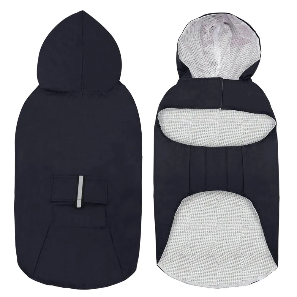 Large Hooded Dog Raincoat