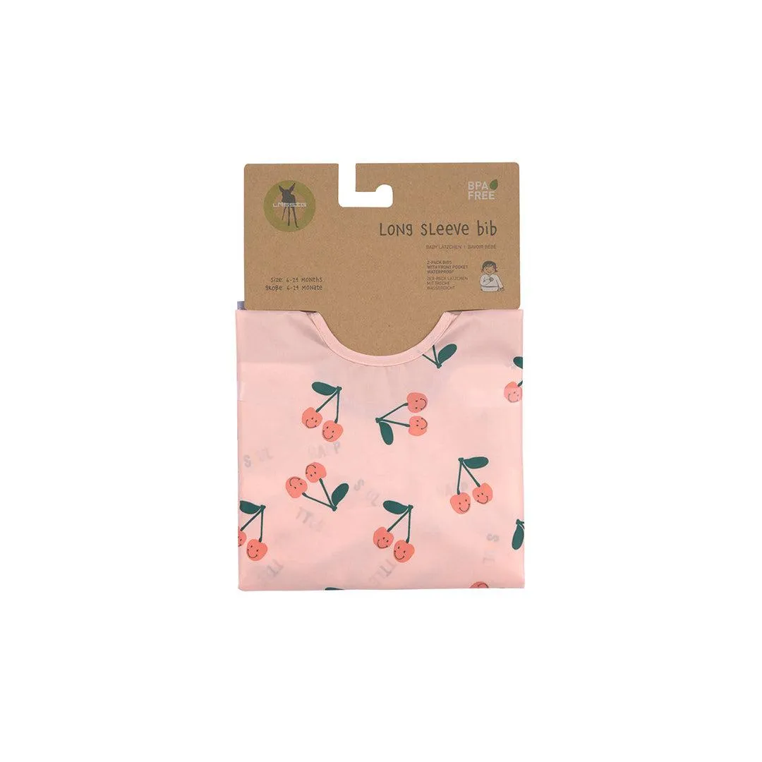 Lassig Long Sleeve Bibs 2pcs - Happy Fruits - Cherry