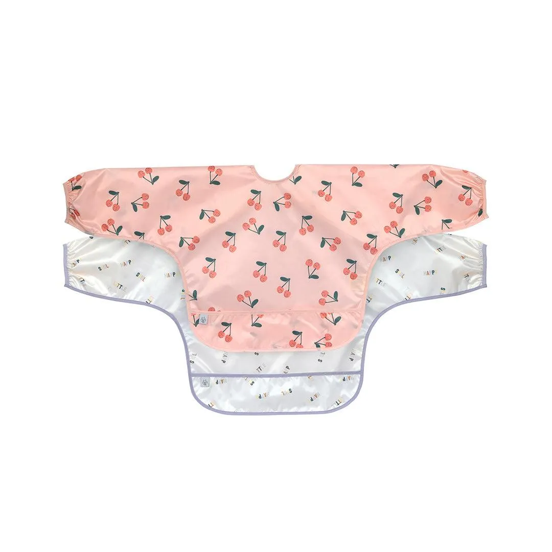 Lassig Long Sleeve Bibs 2pcs - Happy Fruits - Cherry