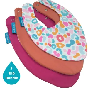 Leopard Print Bundle of 3 Waterproof Dribble Bibs
