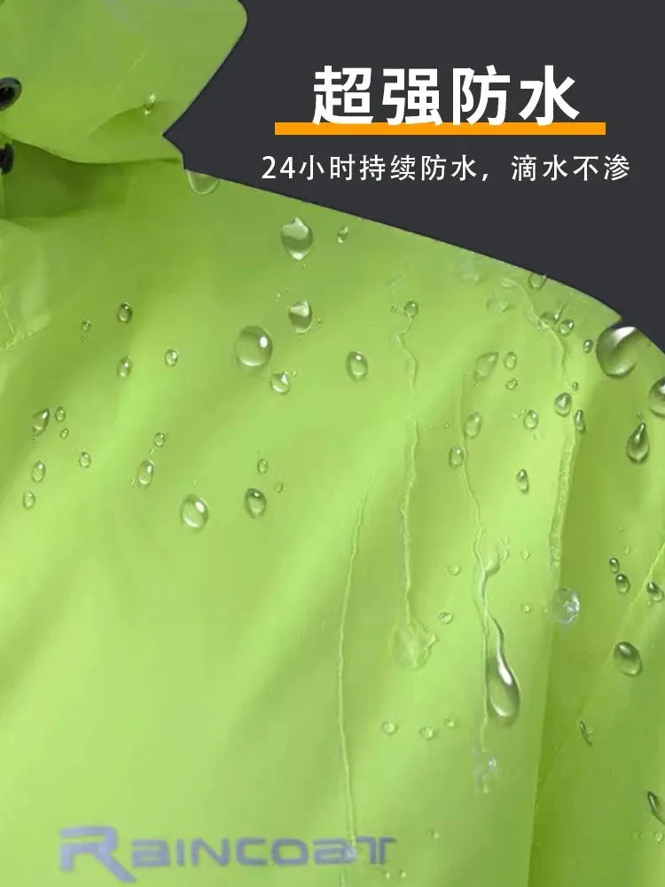 Lightweight Hooded Raincoat and Pant Suit - Waterproof Polyester Rainwear for Motorcycle, Cycling, Hiking, and Travel