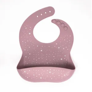 Lil North Co. Mauve Star Silicone Bib