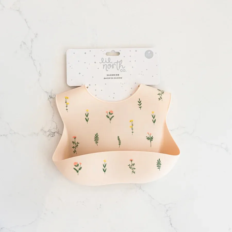 Lil North Co. Wild Flowers Silicone Bib