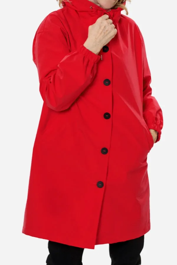 Liriana | Water Resistant Oversized Hooded Windbreaker Rain Jacket