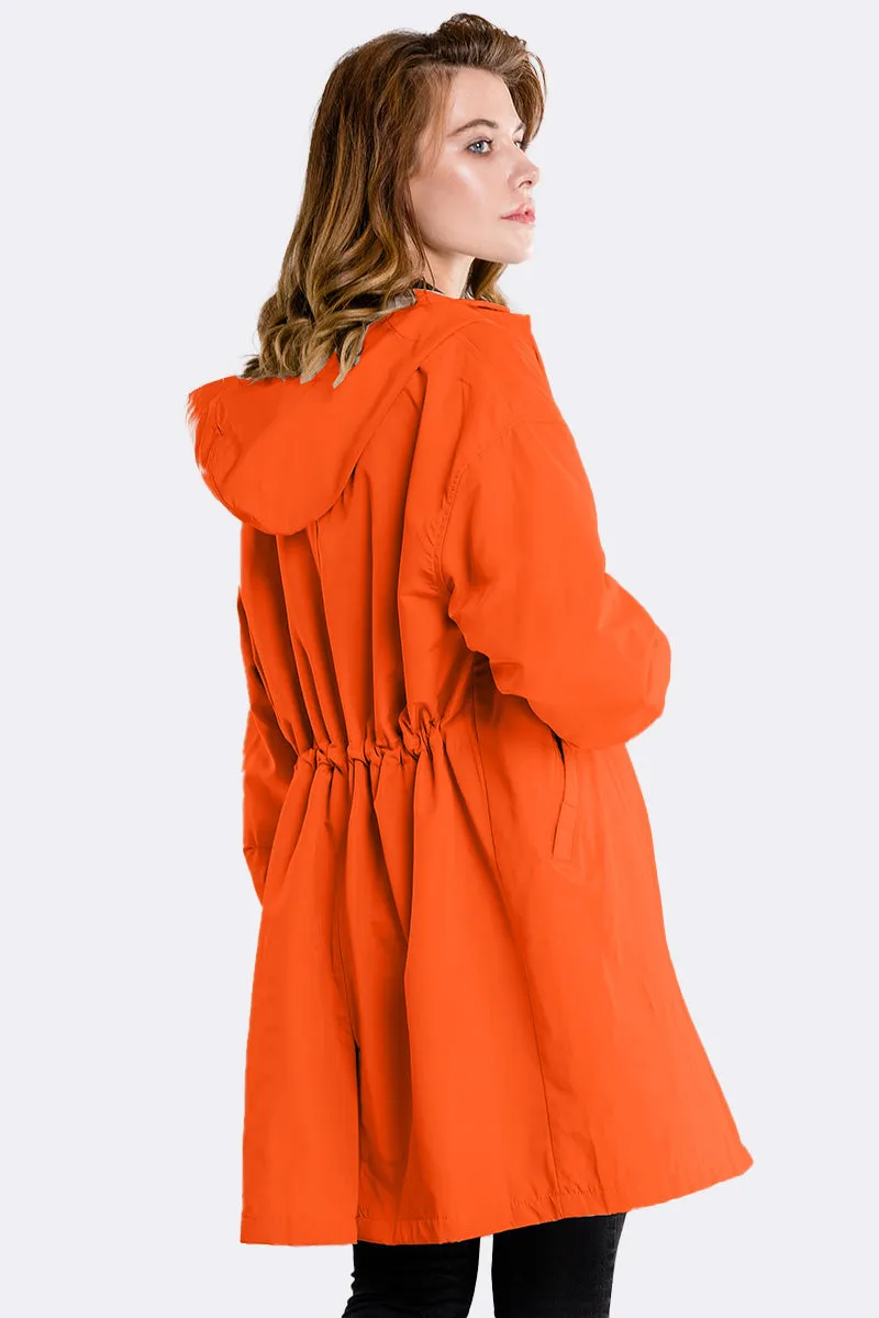 Liriana | Water Resistant Oversized Hooded Windbreaker Rain Jacket