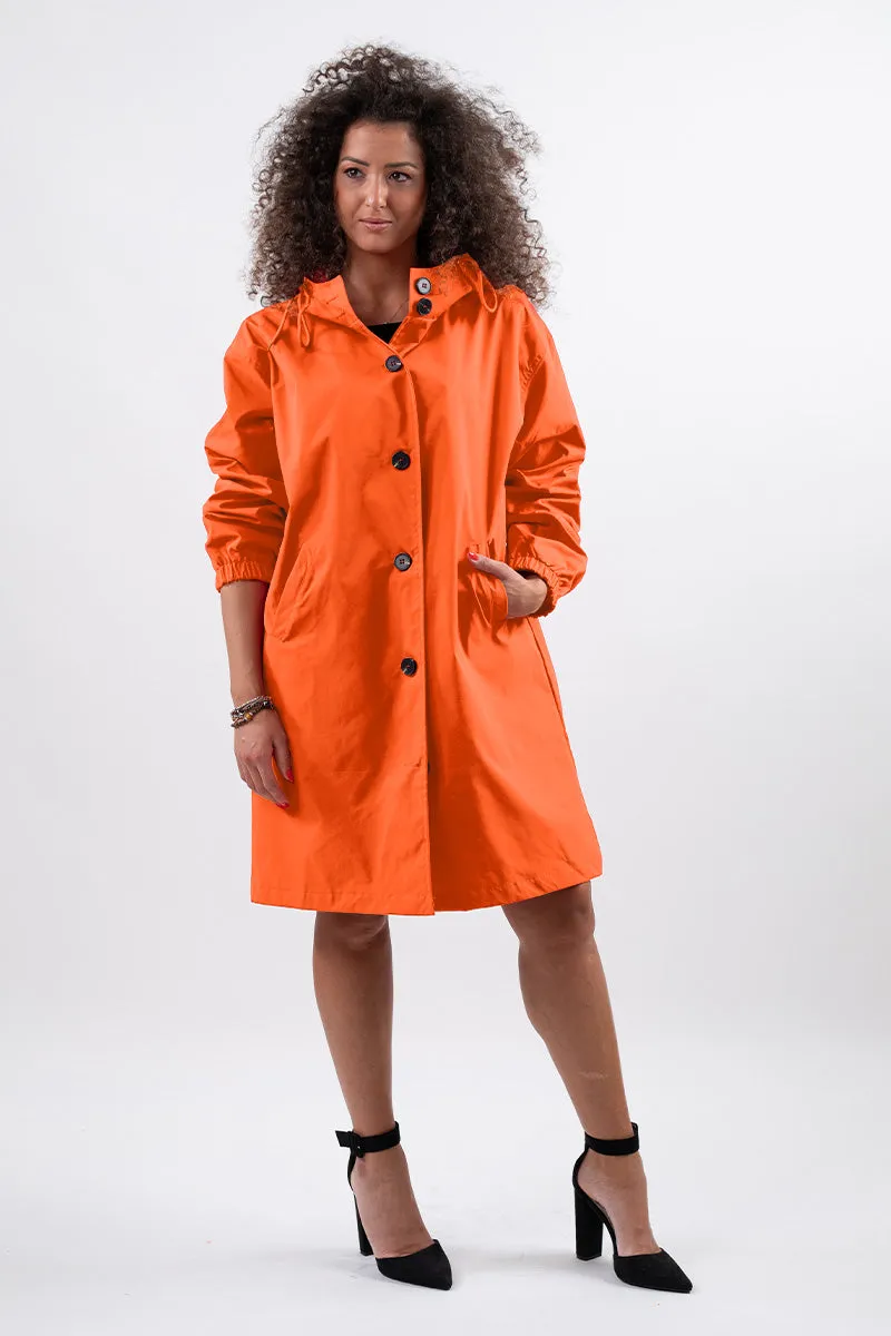 Liriana | Water Resistant Oversized Hooded Windbreaker Rain Jacket
