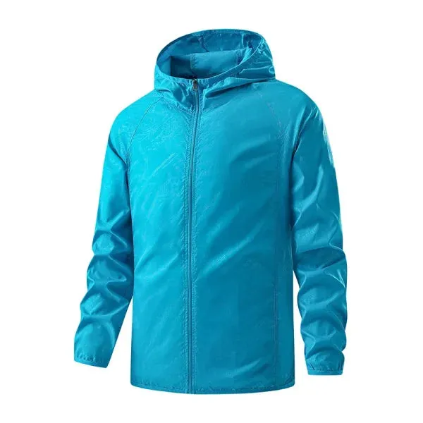 LNGXO Unisex Waterproof Hiking Jacket with Sun Protection Windbreaker