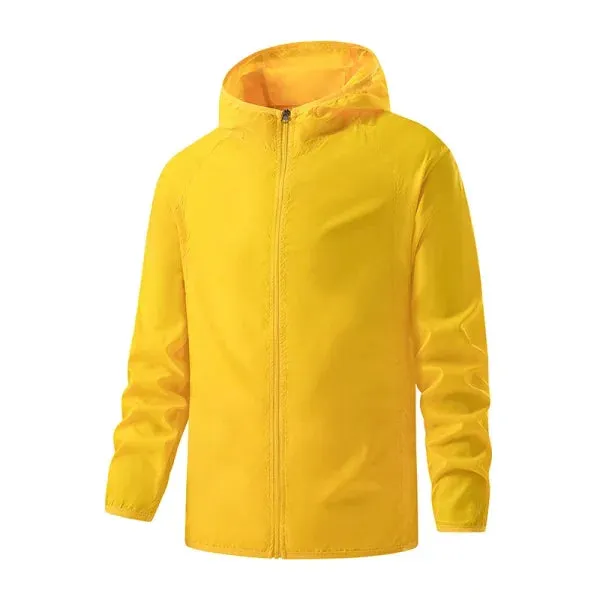 LNGXO Unisex Waterproof Hiking Jacket with Sun Protection Windbreaker