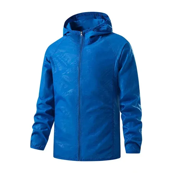 LNGXO Unisex Waterproof Hiking Jacket with Sun Protection Windbreaker