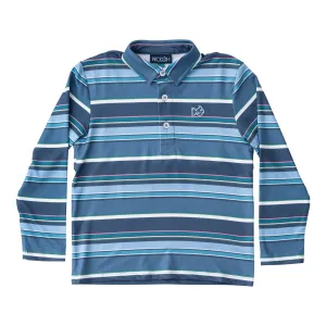 Long Sleeve Pro Performance Polo | Big Dipper Sunset Vibes Stripe