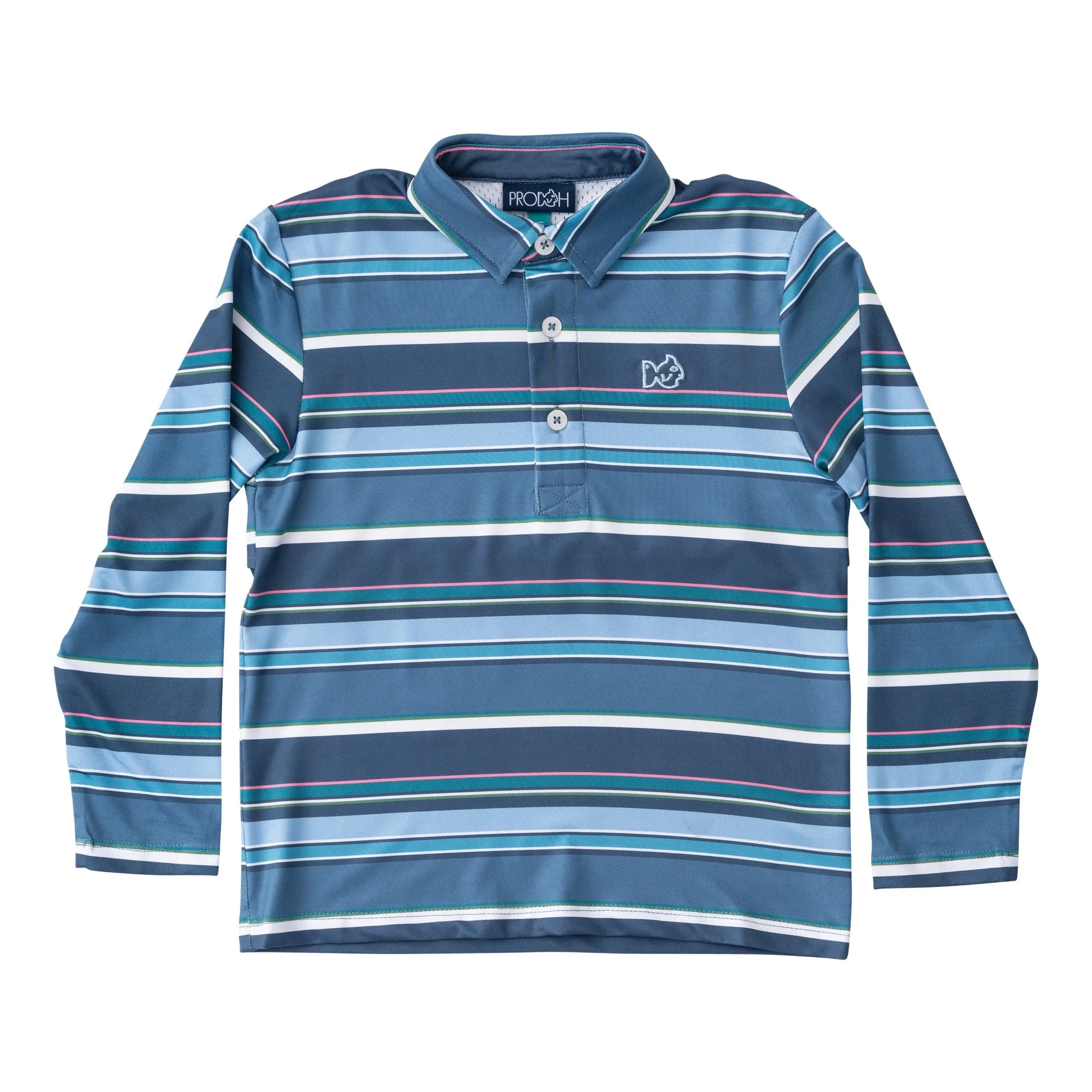 Long Sleeve Pro Performance Polo | Big Dipper Sunset Vibes Stripe