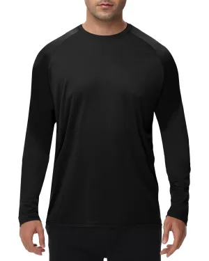 Long Sleeve Shirts for Men - Dry Fit Moisture Wicking UV UPF Sun Protection T-Shirts for Fishing Workout Swim