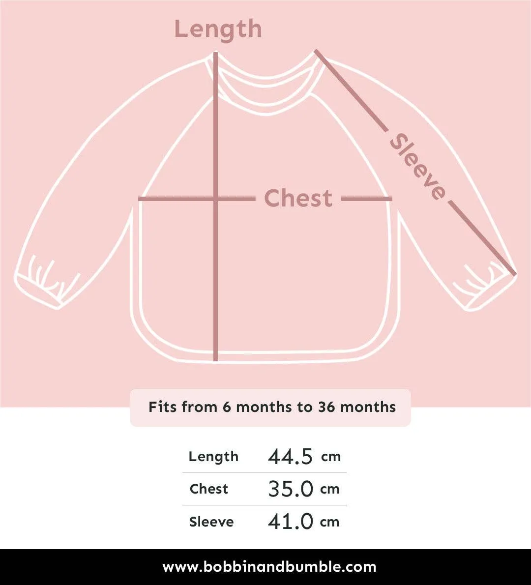 Long-Sleeved Baby Bib | Teddy Bear Print | Waterproof & Wipe