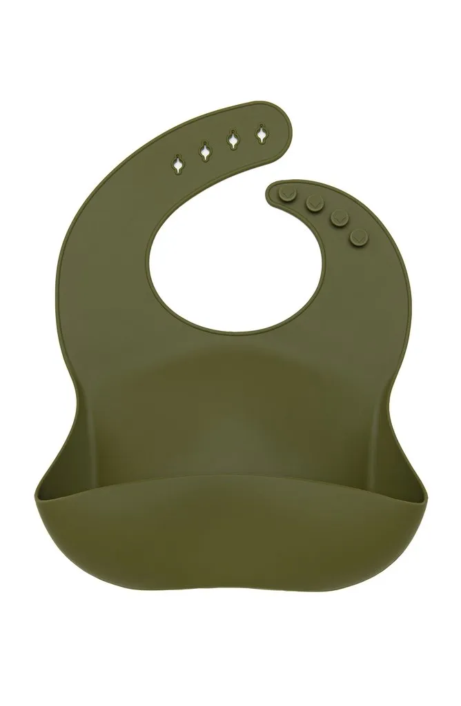 Loulou Lollipop - Silicone Bib - Olive