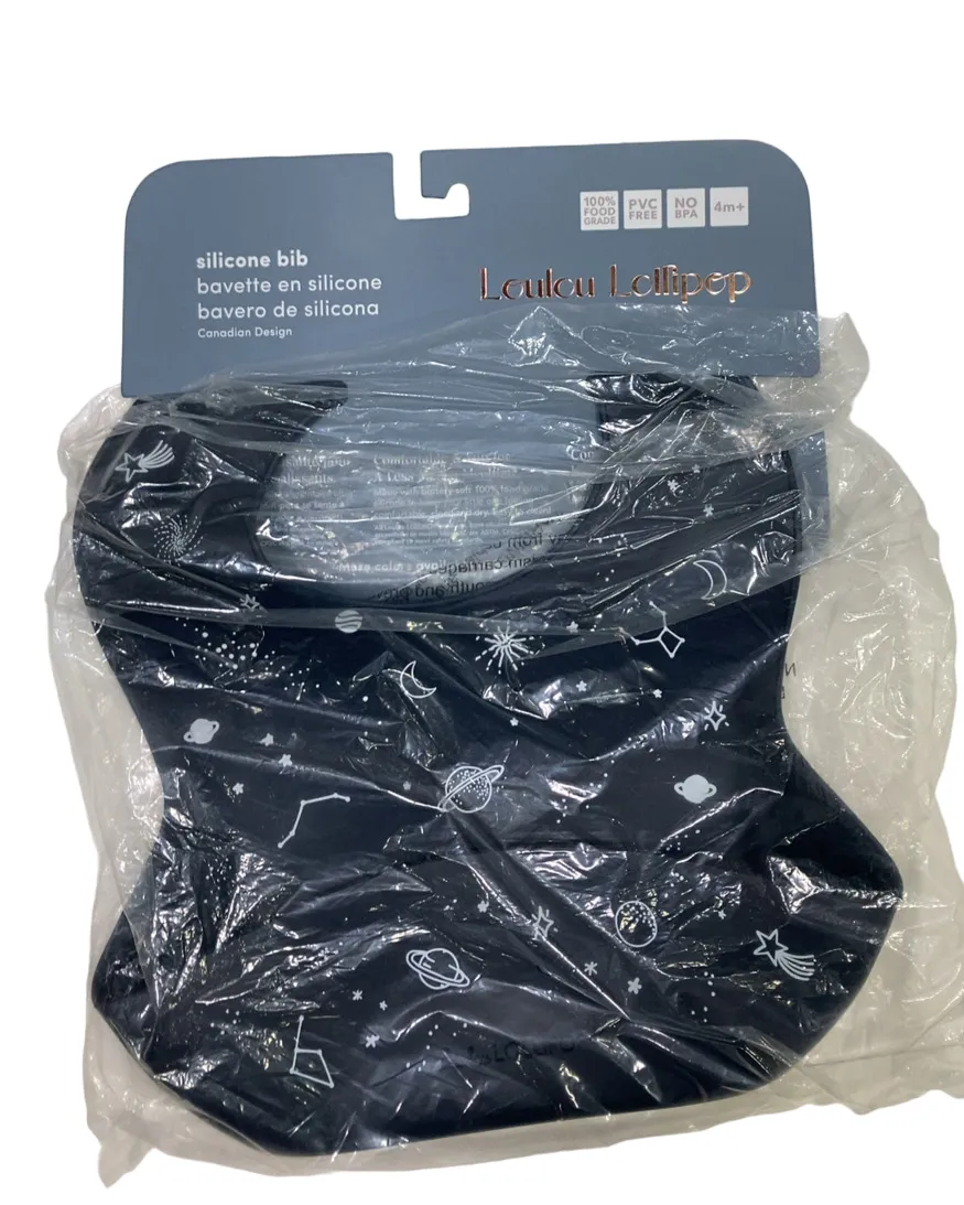 LouLou Lollipop Silicone Bib, Space