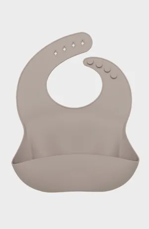 Loulou Lollipop - Solid Color Silicone Bib - Mushroom