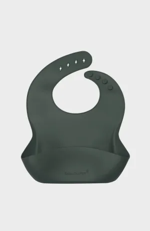 Loulou Lollipop - Solid Color Silicone Bib - Spruce Green