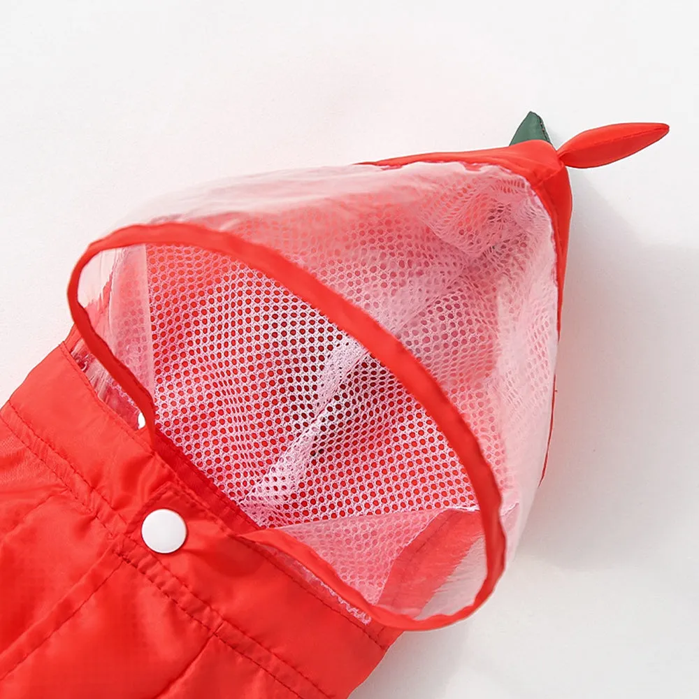 Lovely Dinosaur Outdoor Hooded Dog Raincoat