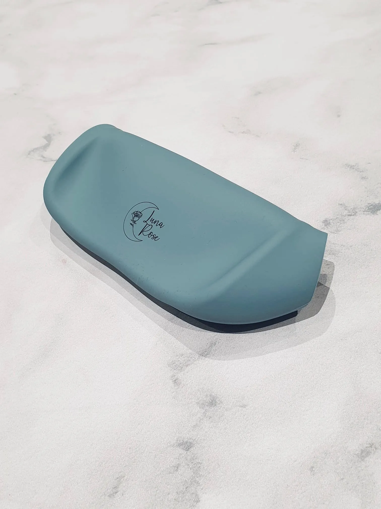 Luna Rose Dusky Blue Silicone Bib
