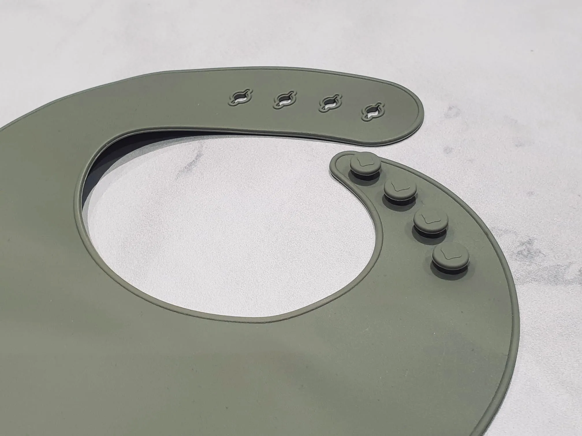 Luna Rose Soft Khaki Silicone Bib