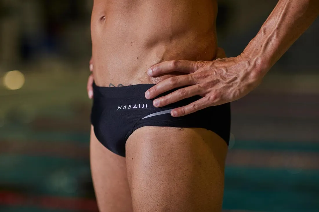 MAILLOT DE BAIN NATATION HOMME SLIP 900 B-FAST  NOIR