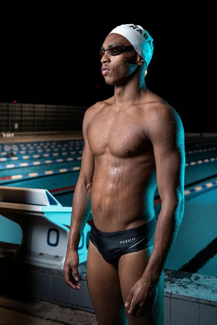 MAILLOT DE BAIN NATATION HOMME SLIP 900 B-FAST  NOIR