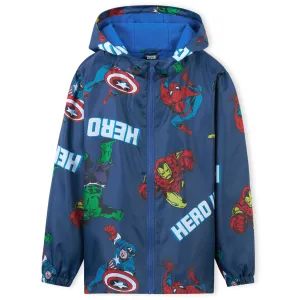 Marvel Boys Waterproof Jacket, Fleece Lining Raincoat for Boys