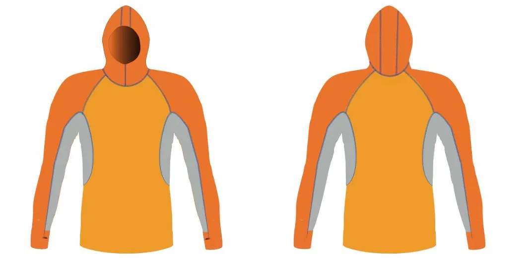 MEN AND WOMEN CUSTOM SNORKEL HOODIE LONG SLEEVE RASH GUARD