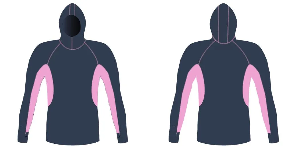 MEN AND WOMEN CUSTOM SNORKEL HOODIE LONG SLEEVE RASH GUARD