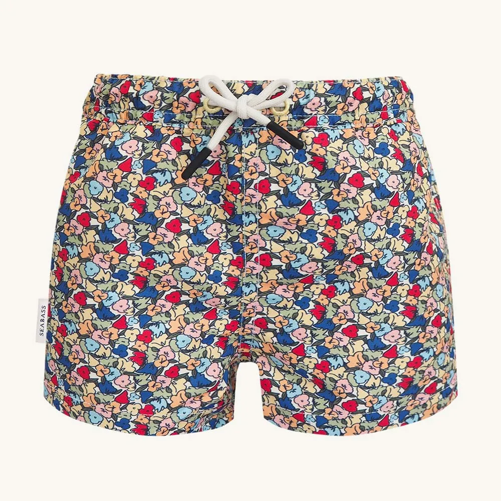 Men UV Swim Short Valencia - multicolor flowers