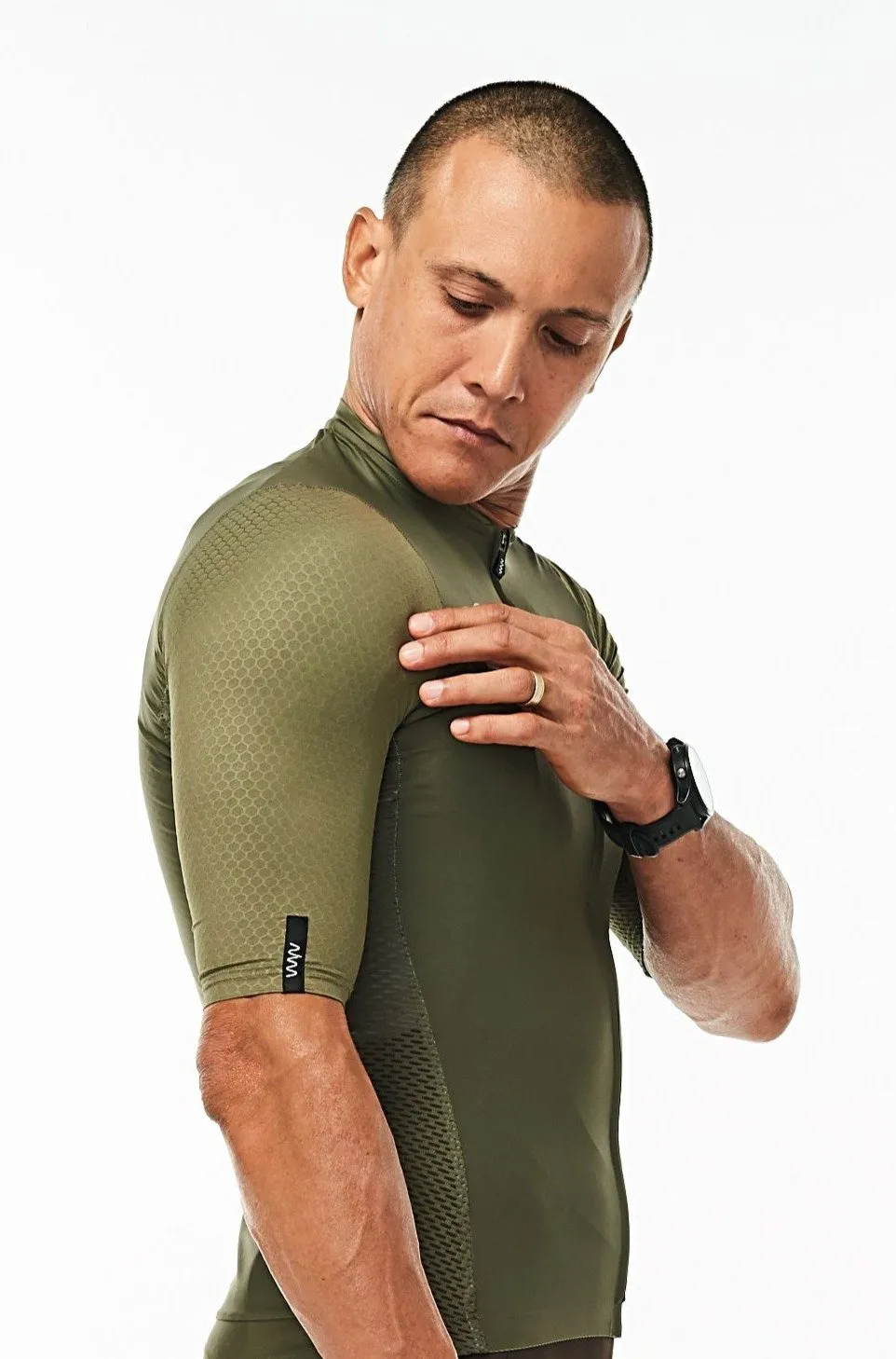 Men's LUCEO Hex Racer Cycling Jersey - Olive