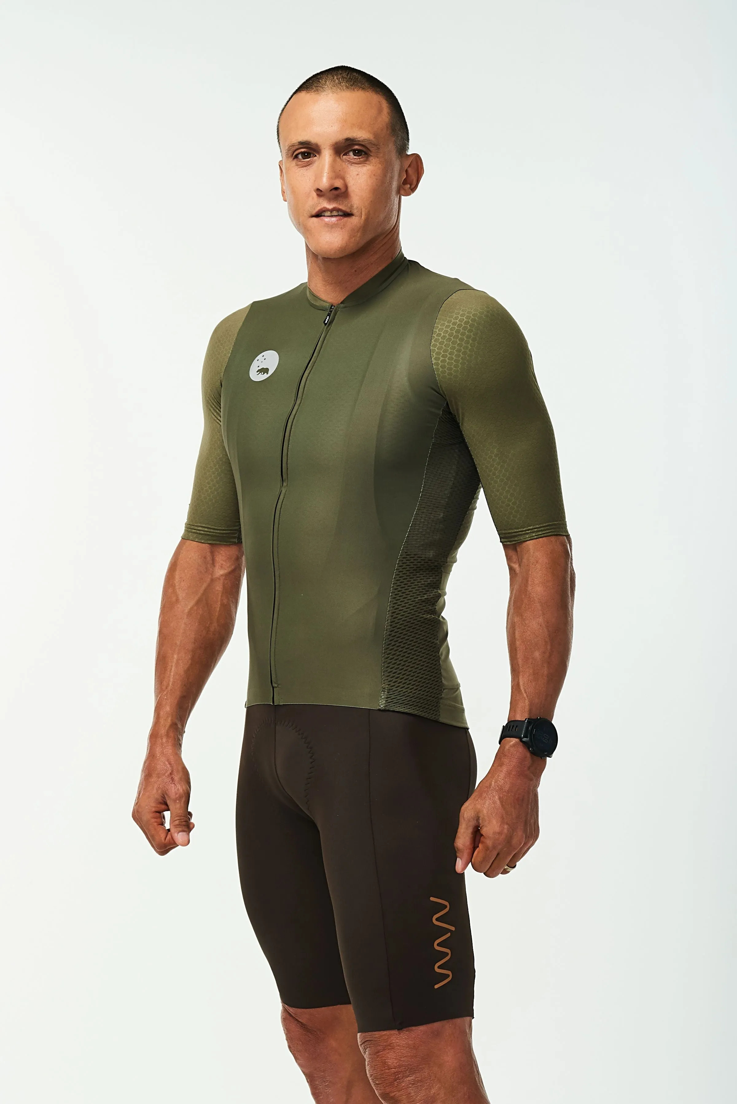 Men's LUCEO Hex Racer Cycling Jersey - Olive