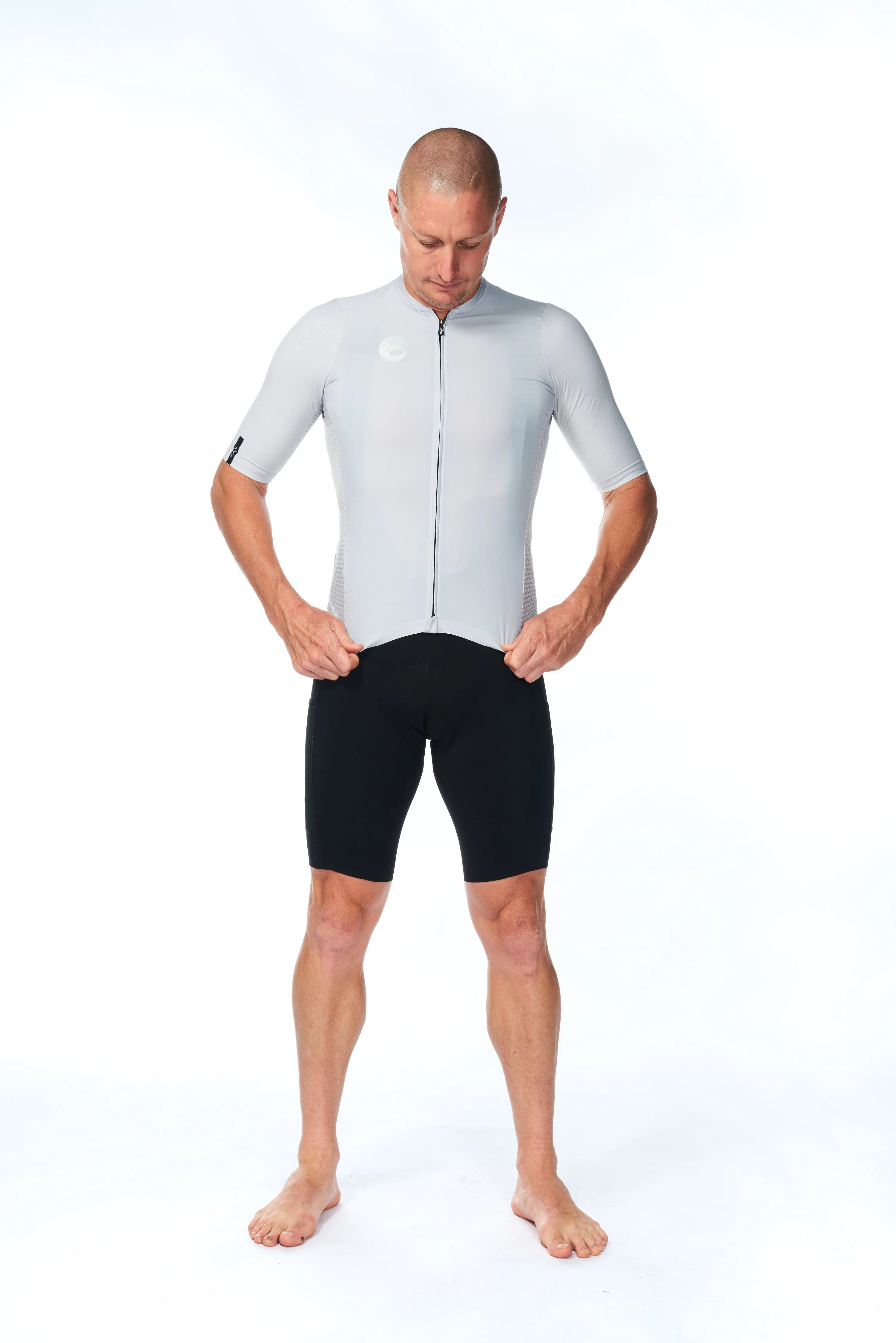 Men's LUCEO Hex Racer Cycling Jersey - Silver
