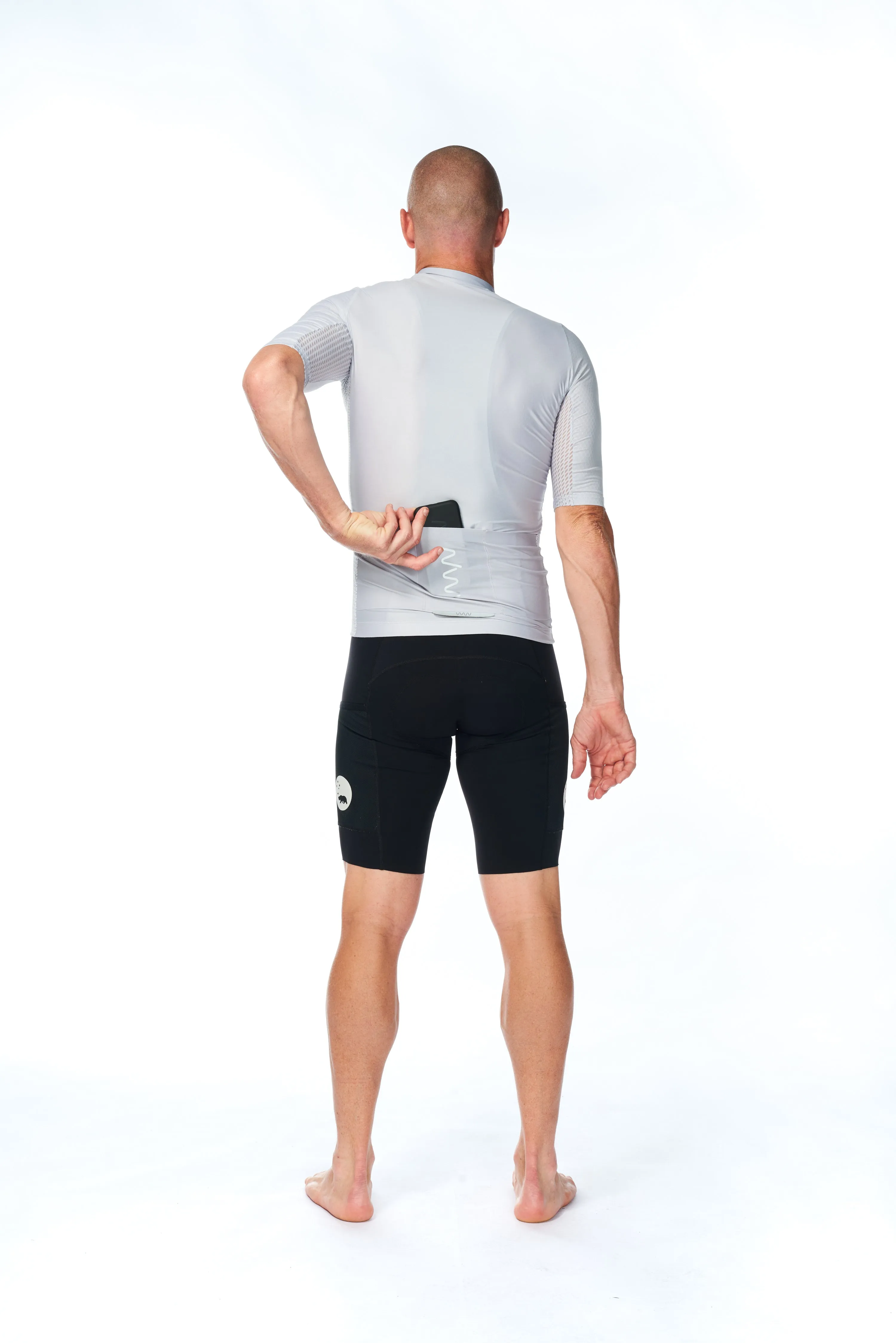 Men's LUCEO Hex Racer Cycling Jersey - Silver