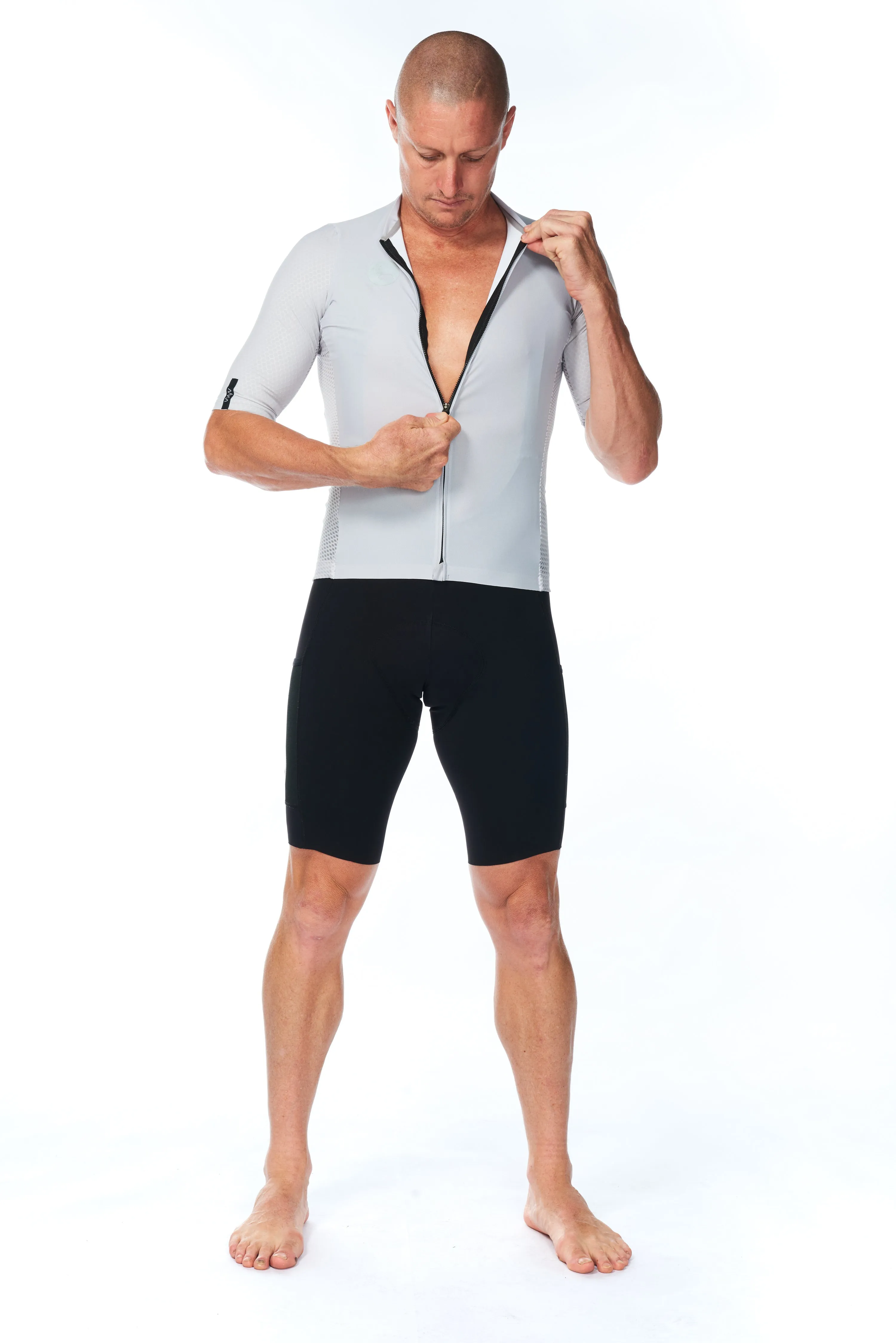 Men's LUCEO Hex Racer Cycling Jersey - Silver