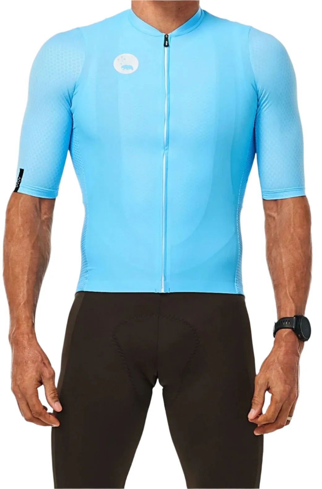 Men's LUCEO Hex Racer Cycling Jersey - Sky Blue