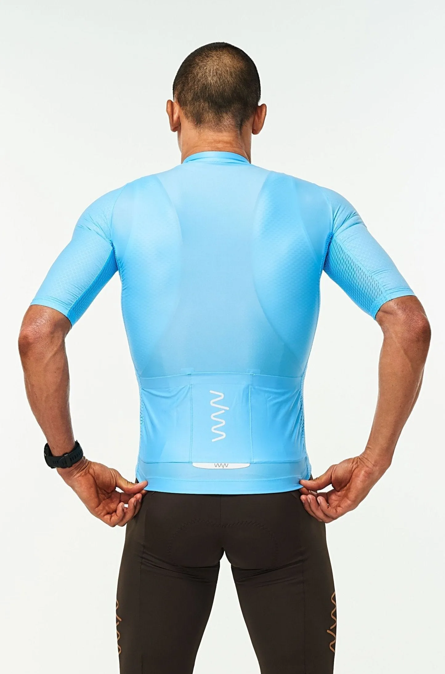 Men's LUCEO Hex Racer Cycling Jersey - Sky Blue