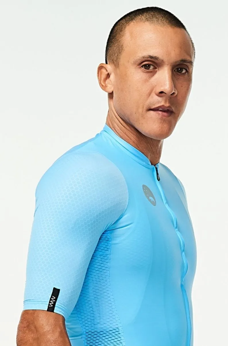 Men's LUCEO Hex Racer Cycling Jersey - Sky Blue
