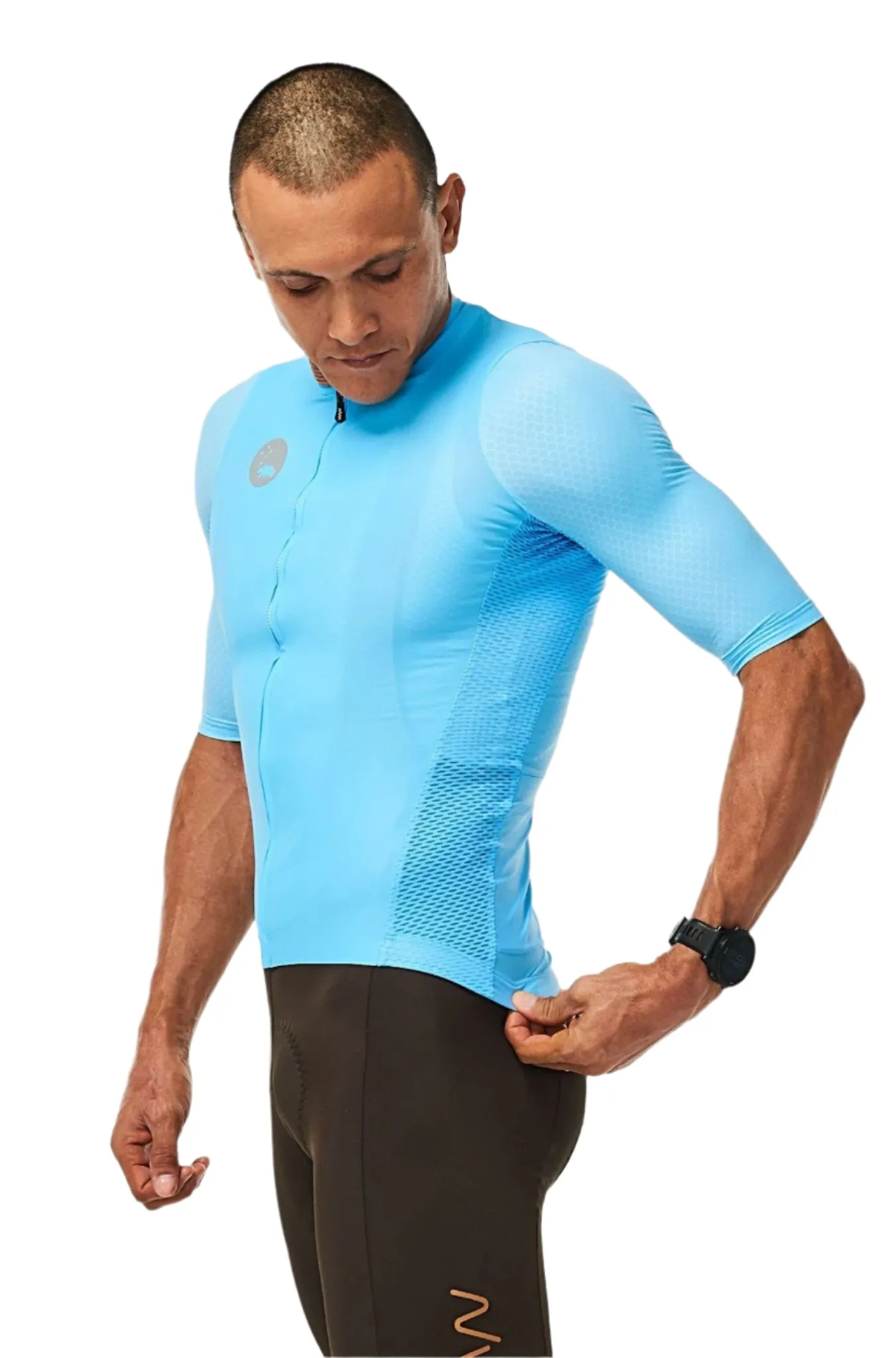 Men's LUCEO Hex Racer Cycling Jersey - Sky Blue