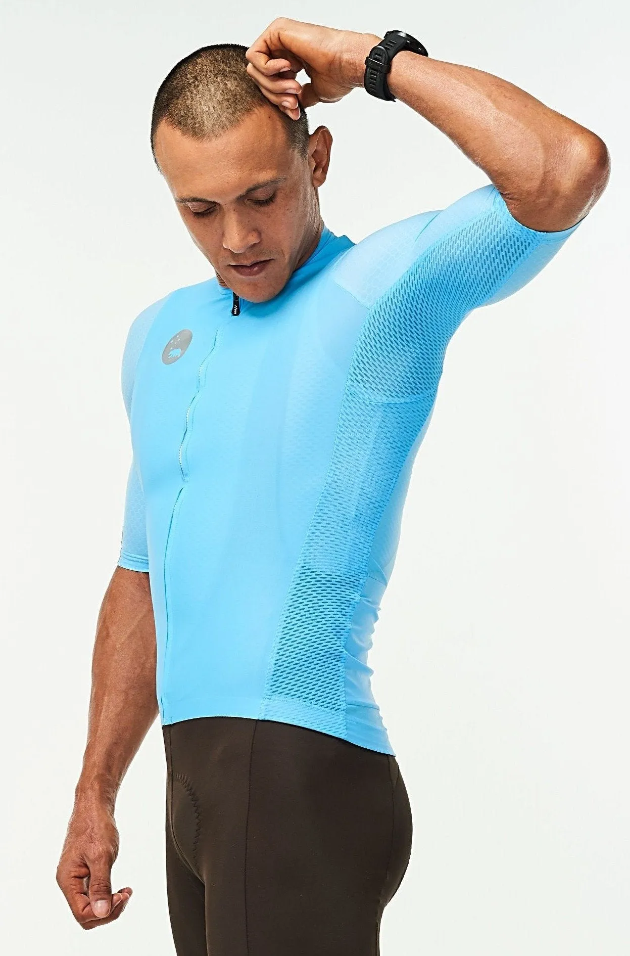 Men's LUCEO Hex Racer Cycling Jersey - Sky Blue